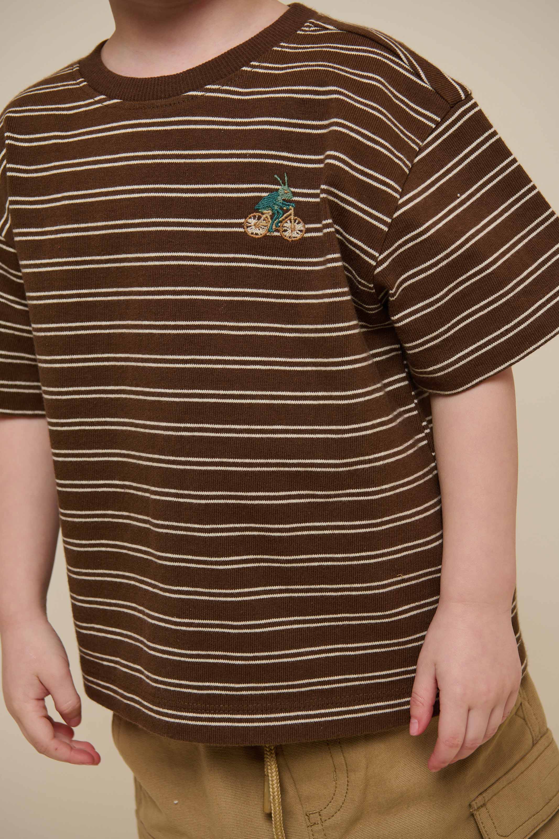 Gestreiftes T-Shirt - Kids - Dark Brown | 101177 Otto