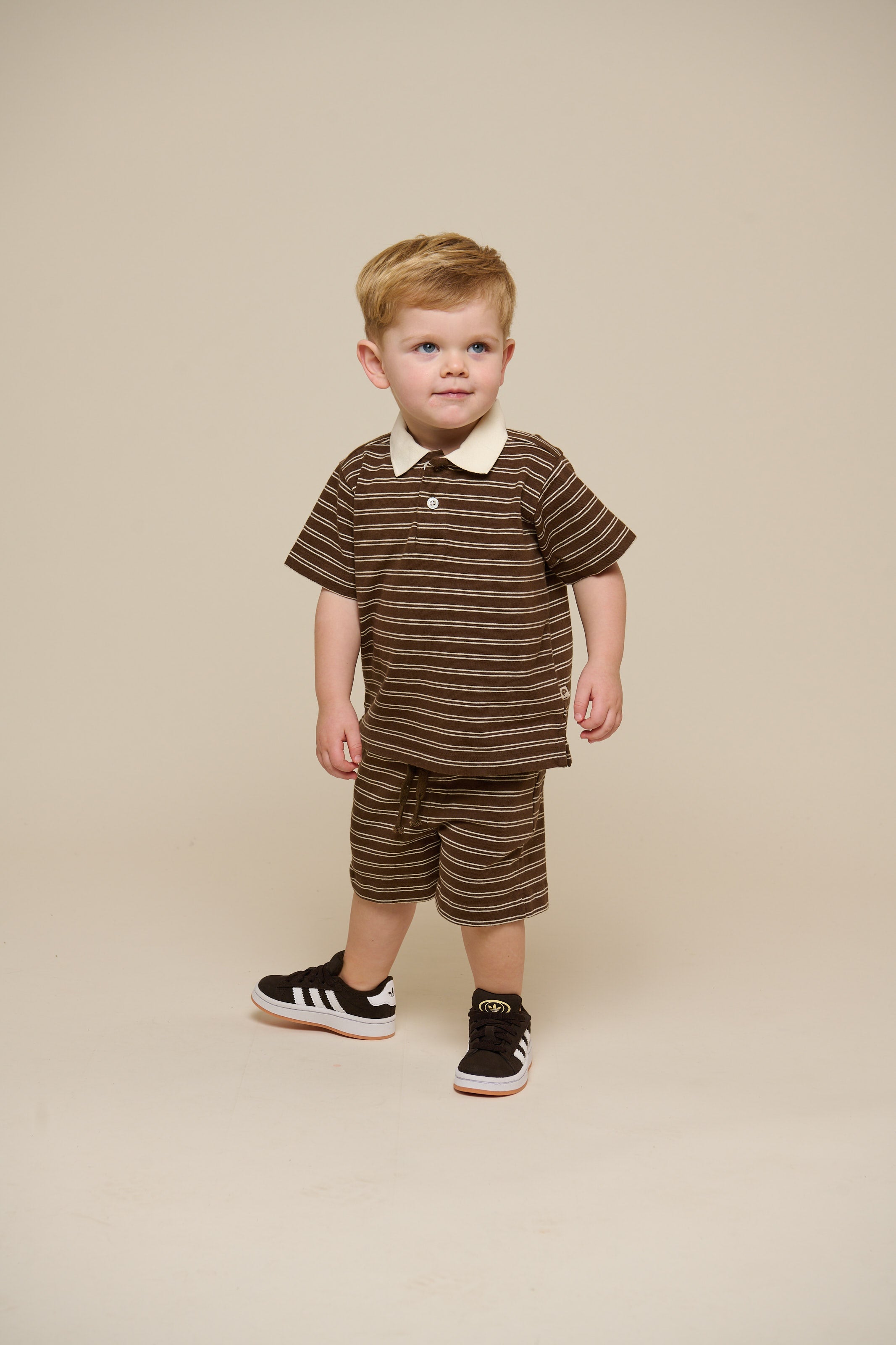 Gestreifte Jersey Shorts - Kids - Dark Brown | 101181 Otto