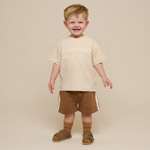 Slub-Jersey Stickerei T-Shirt - Kids - Off White | 101159 Villum