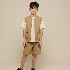 Canvas Cargo Weste - Tween - Khaki | 101129 Isack