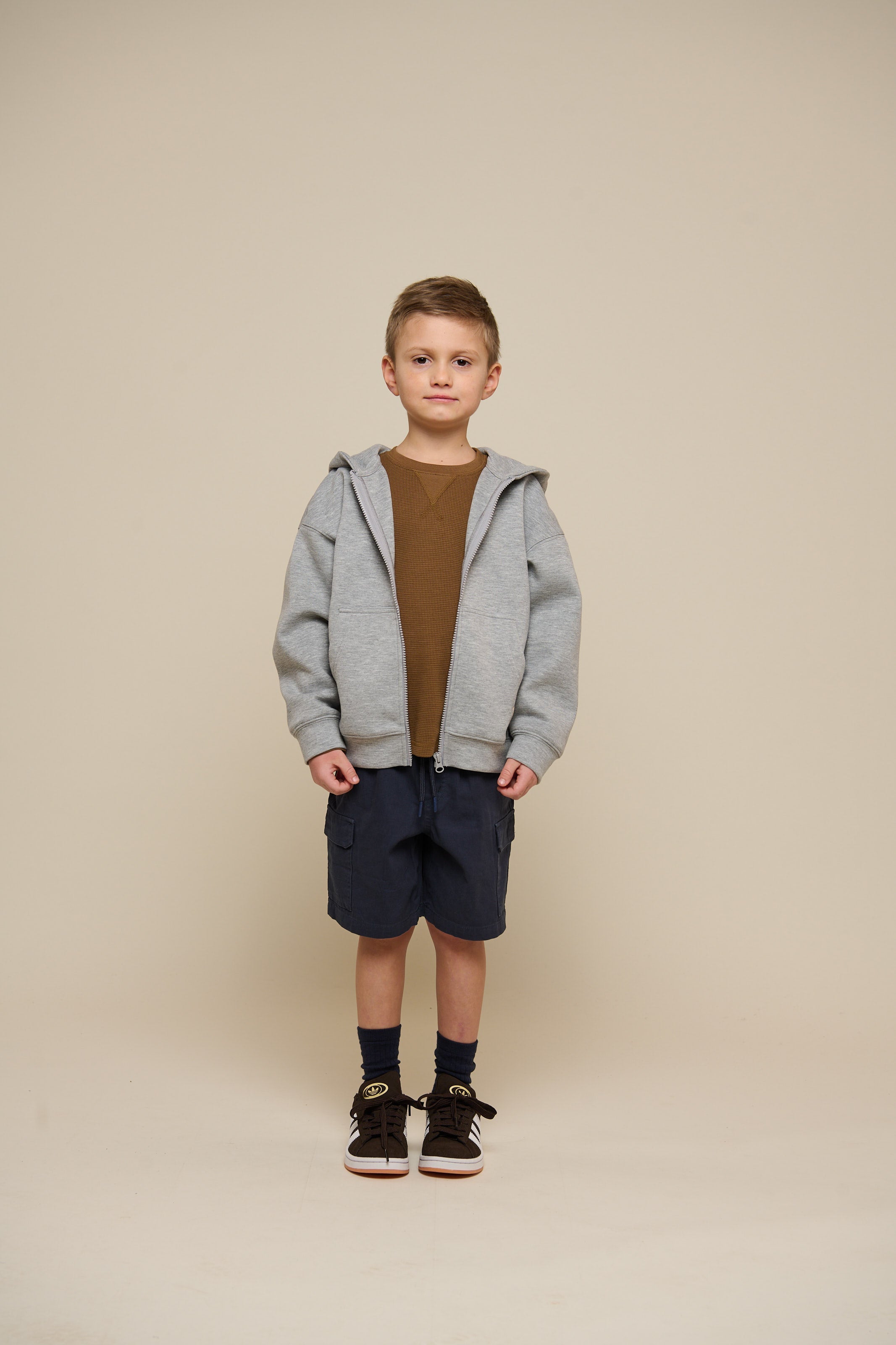 Texturiertes Langarm-T-Shirt - Tween - Coffee | 100706 Malthe