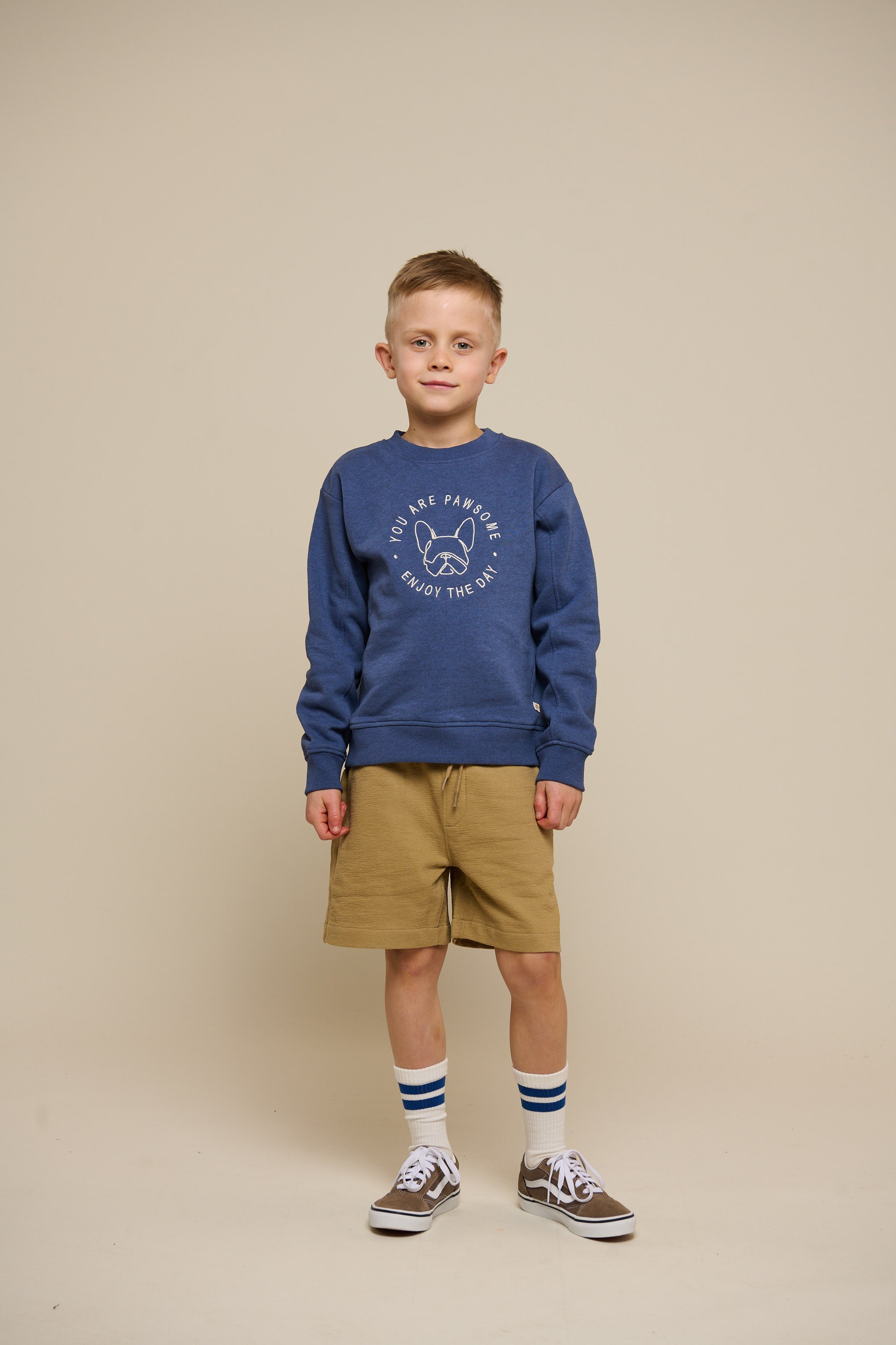 Sweatshirt mit Rundhalsausschnitt - Tween - Indigo Blue Melange | 100889 Justin