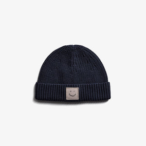 Rippenstrick-Mütze - Kids - Navy