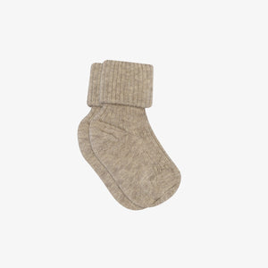 Little Cotton Rib Socken - Kids - Light Brown Melange | 101366 MP Baby Rib Socks