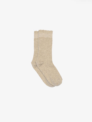MP Baumwoll-Jacquard-Stricksocken - Kids - Beige Melange | 101385 MP Inger