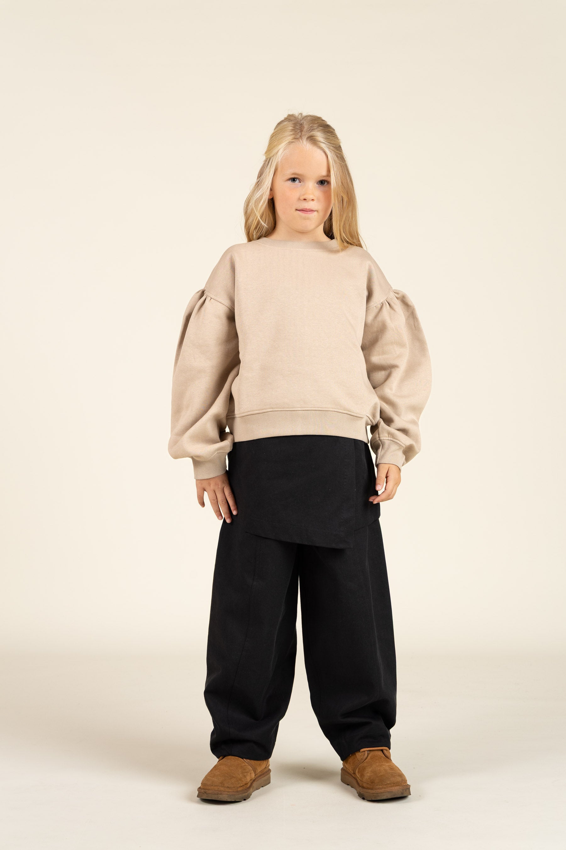 Barrel Leg Tencel Hose - Tween - Black | 100133