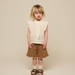 Ärmelloses Top aus Gaze - Kids - Off White | 100930 Jasmine