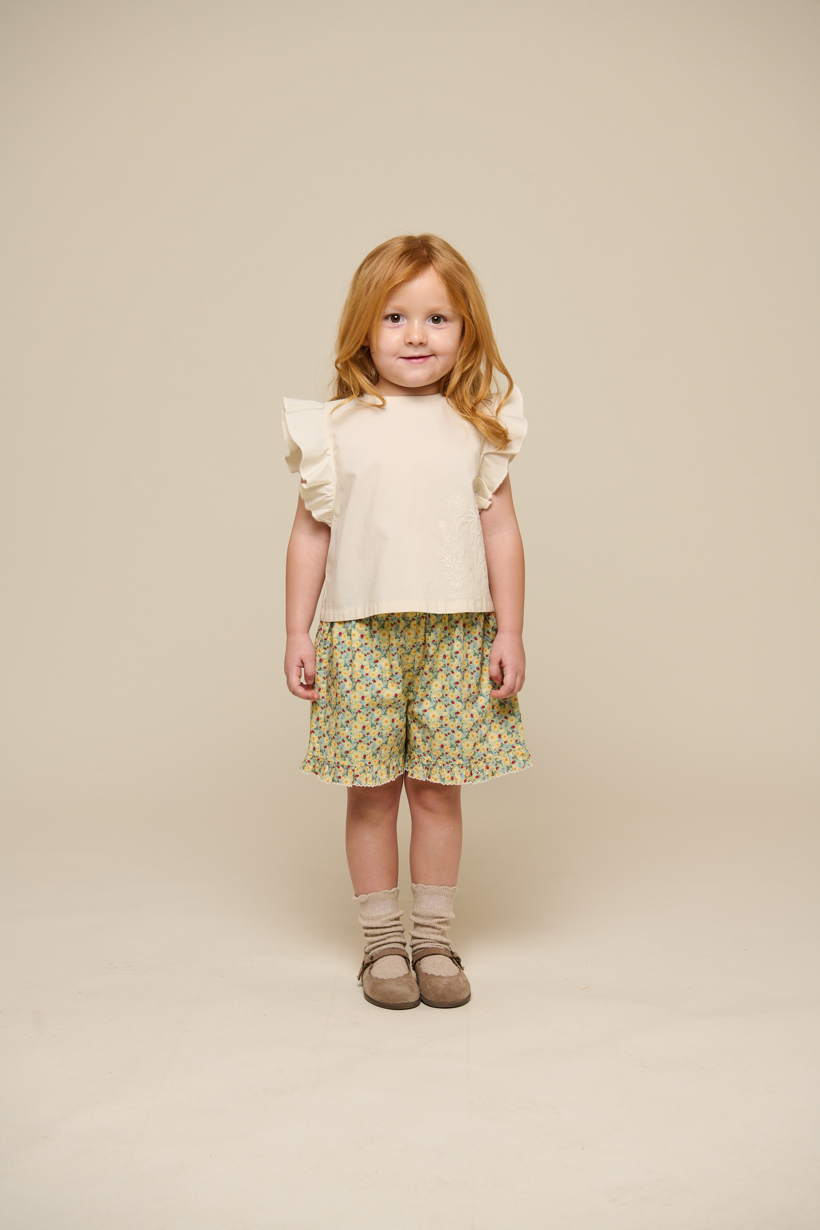 Popelinebluse mit Stickerei - Kids - Offwhite | 101043 Barbara