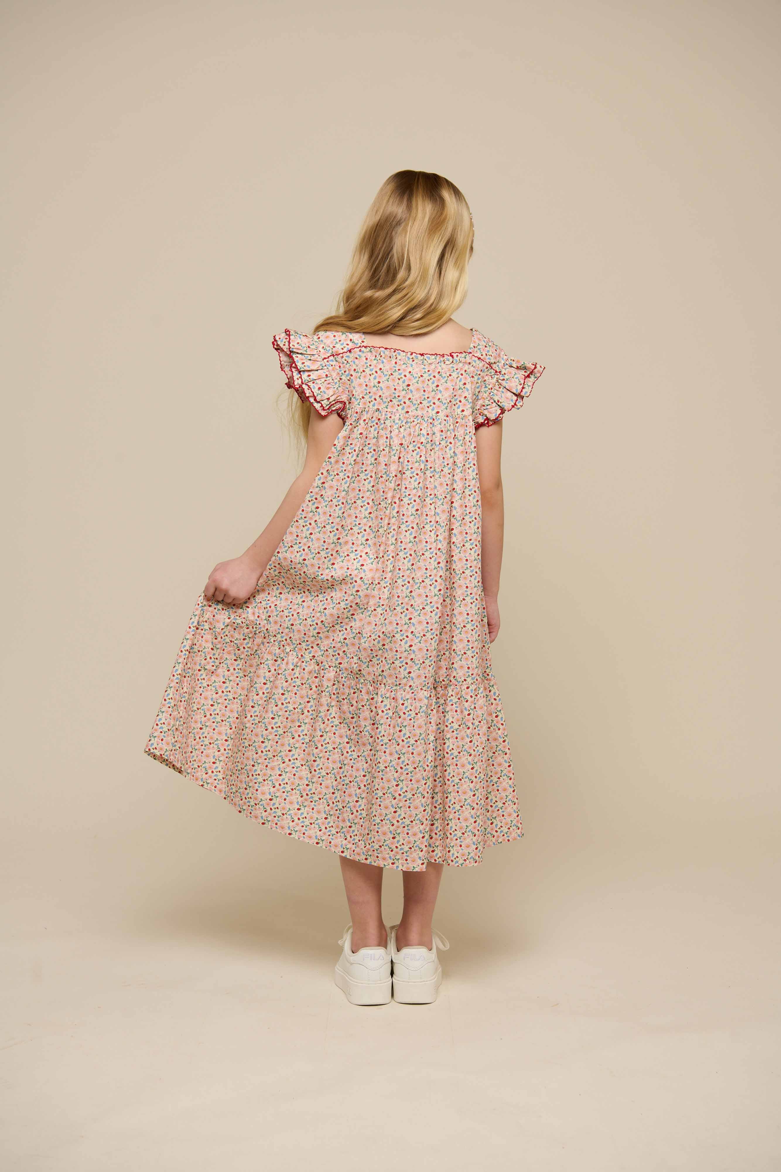 Blumendruck-Popeline-Kleid - Tween - Rose | 100961 Poppy