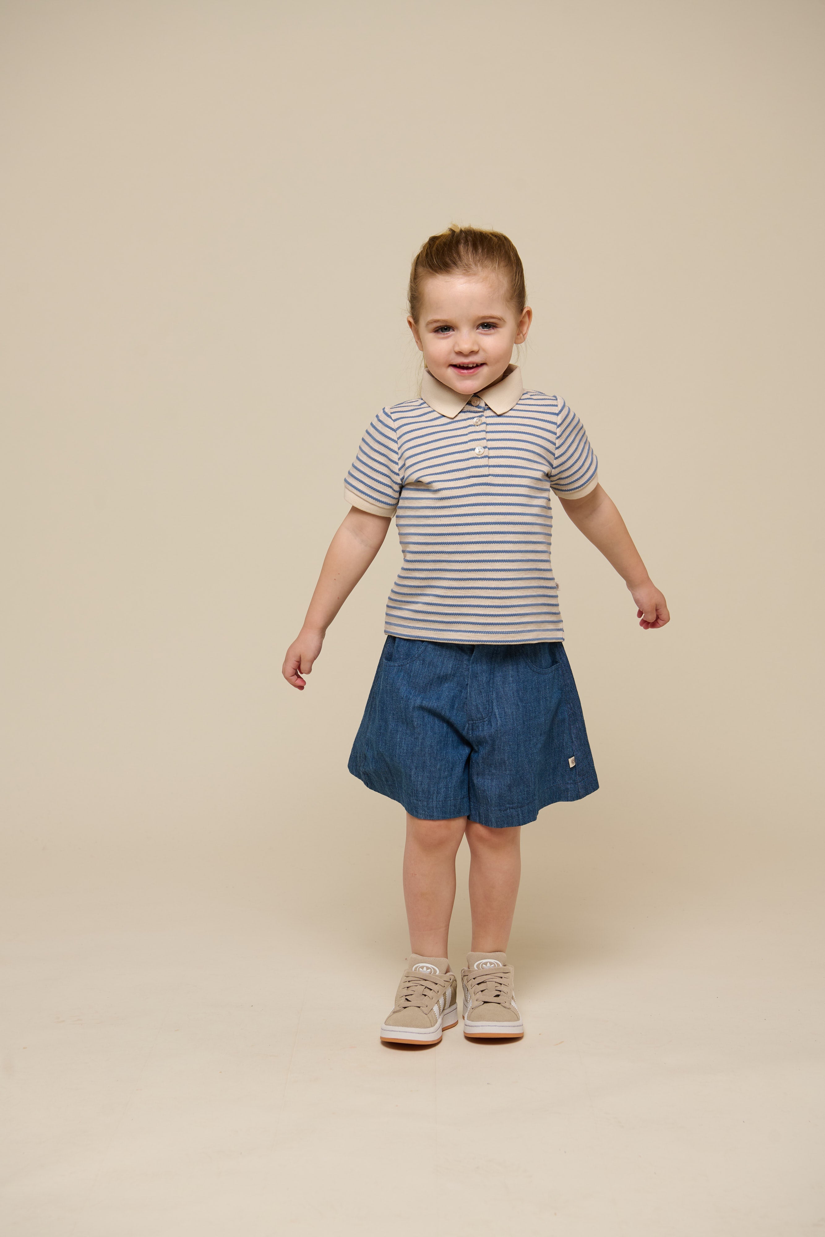 Ausgestellte leichte Denim-Shorts - Kids - Blue Denim | 101053 Isabella