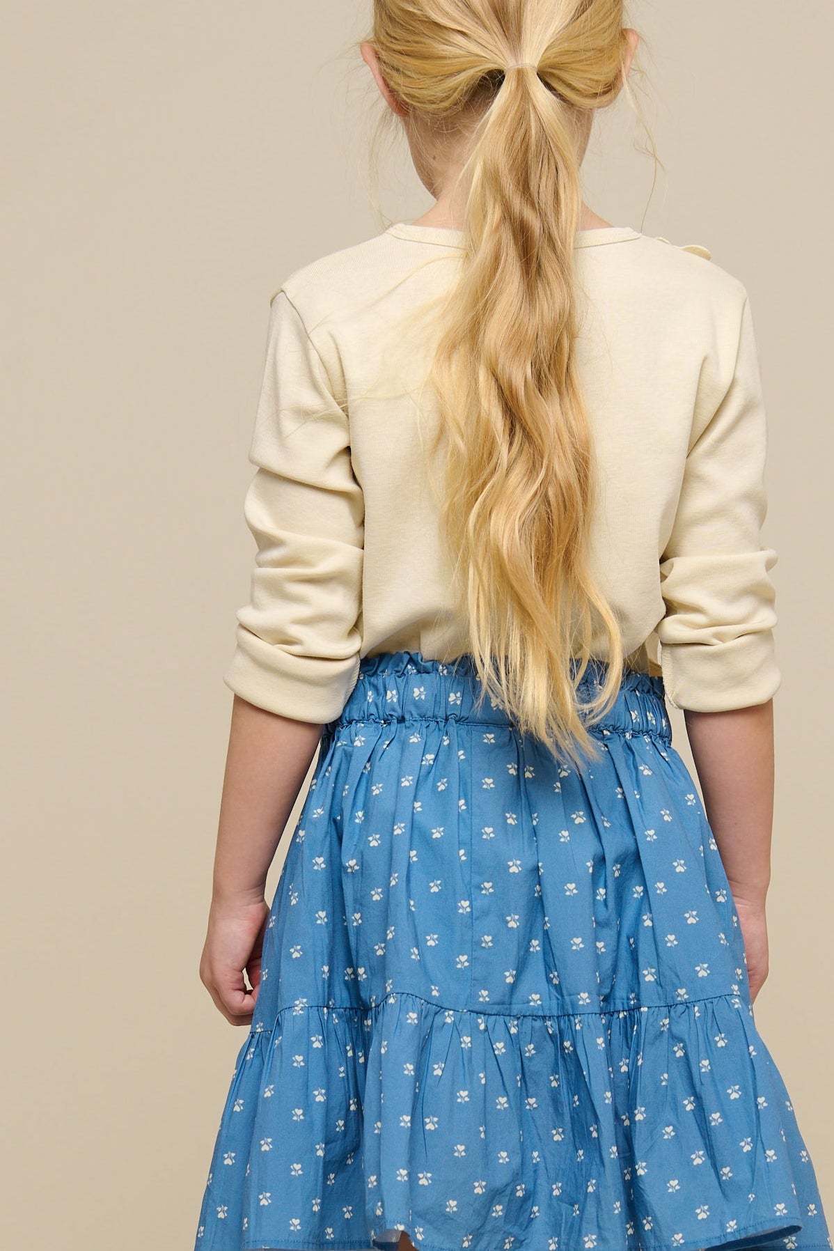 Bedruckter Popeline-Rock - Tween - Dusty Blue | 101085 Camilla