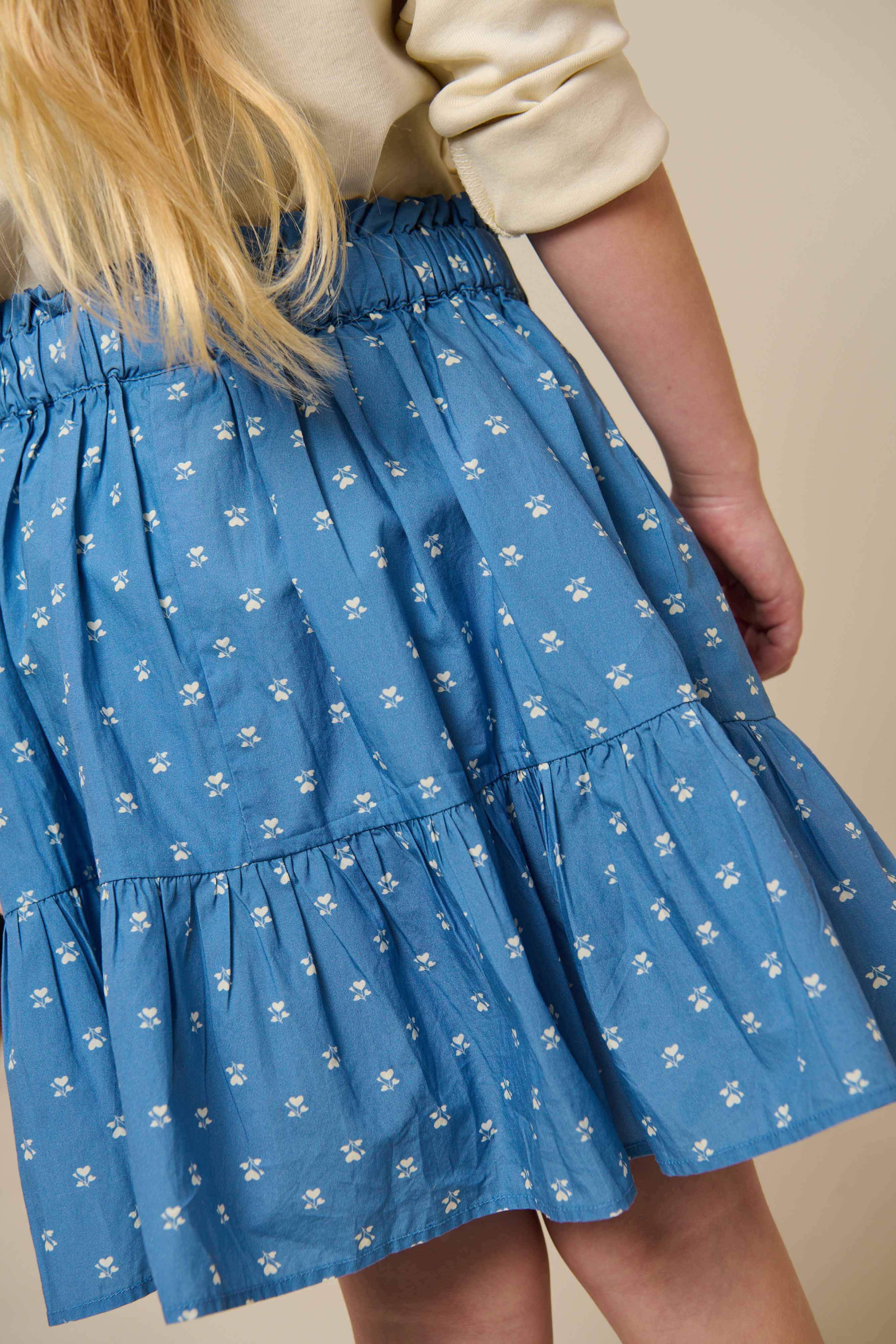 Bedruckter Popeline-Rock - Tween - Dusty Blue | 101085 Camilla