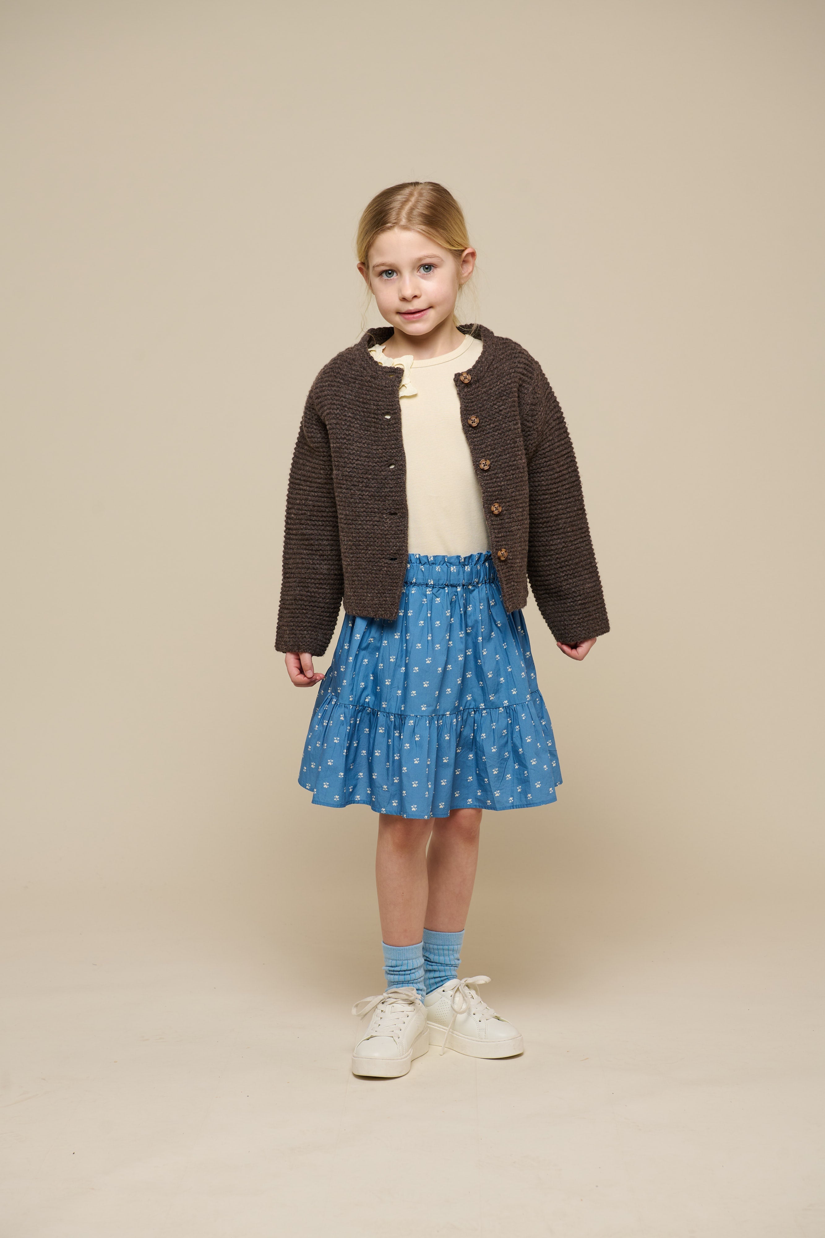 Strickjacke aus Wolle - Tween - Chocolate Melange | 100877 Maya