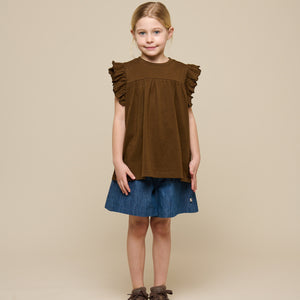 Jersey-Bluse - Tween - Dark Brown | 101333 Lucia