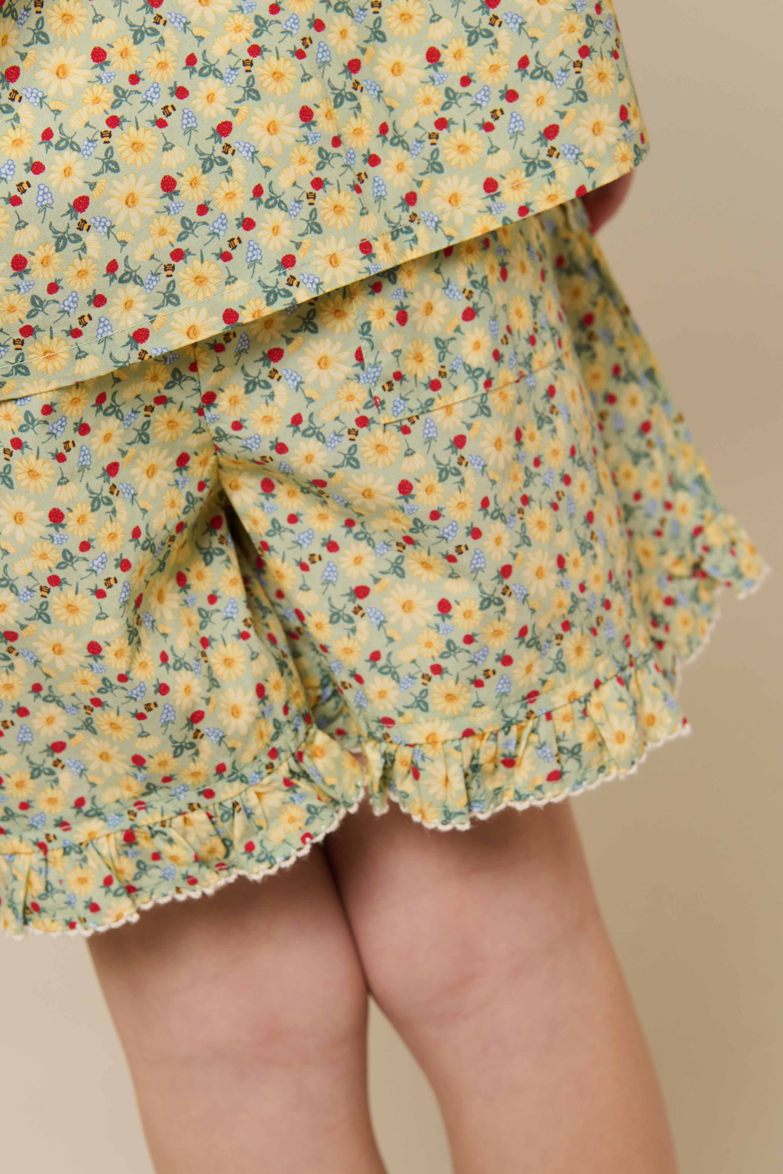 Blumenbedruckte Poplinshorts - Tween - Green | 100959 Poppy