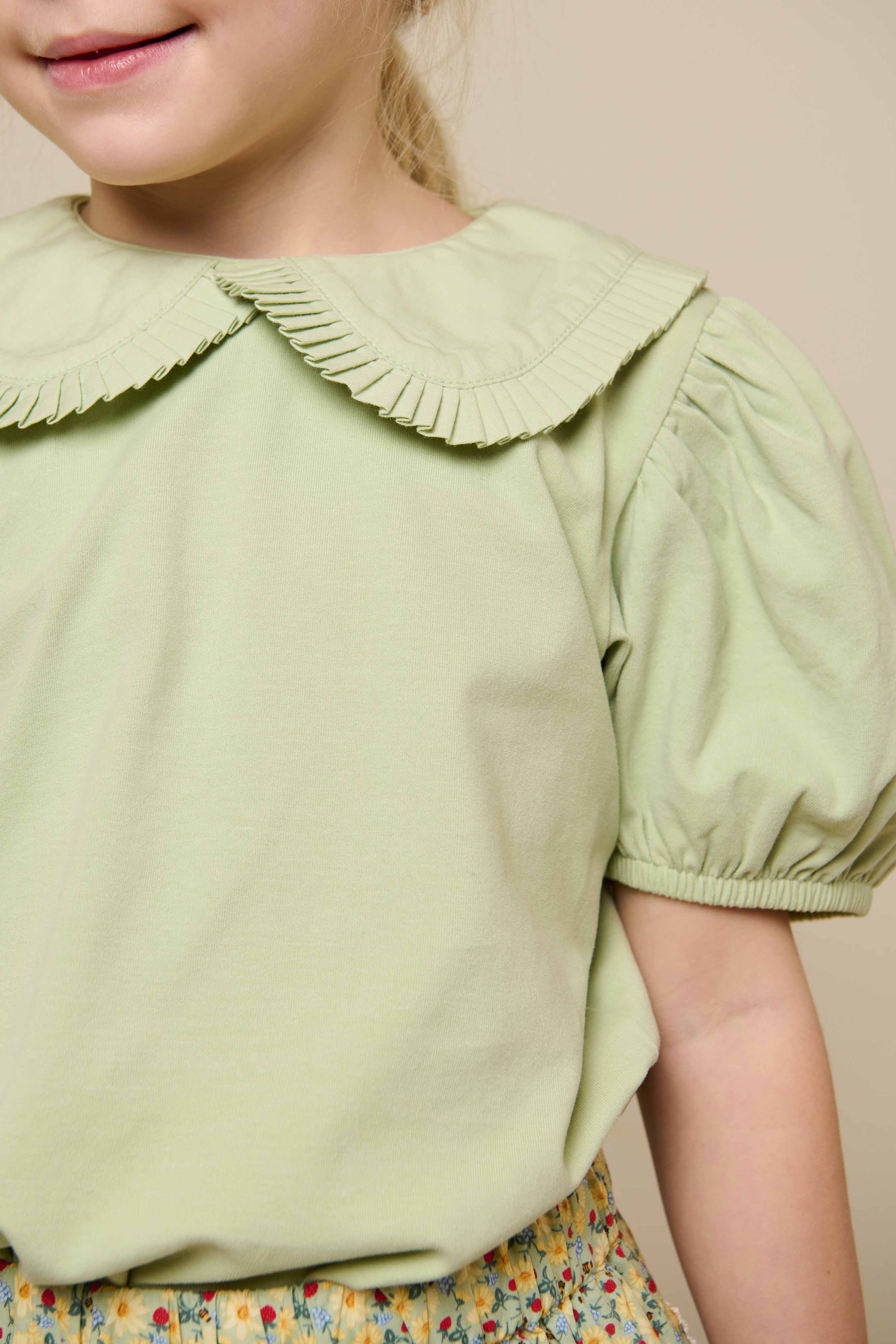 Jerseybluse mit Kragen - Tween - Powder Green | 101280 Nini